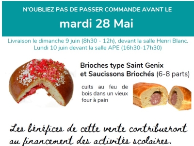 Vente de Saint Genix et Saucissons briochés