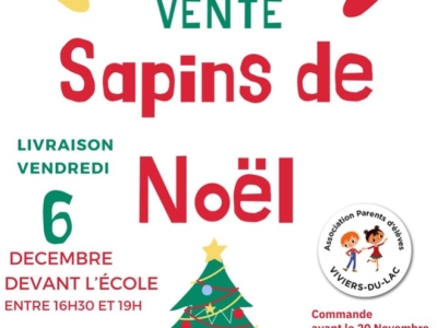 Vente de sapins de Noêl - Commande avant le 20/11